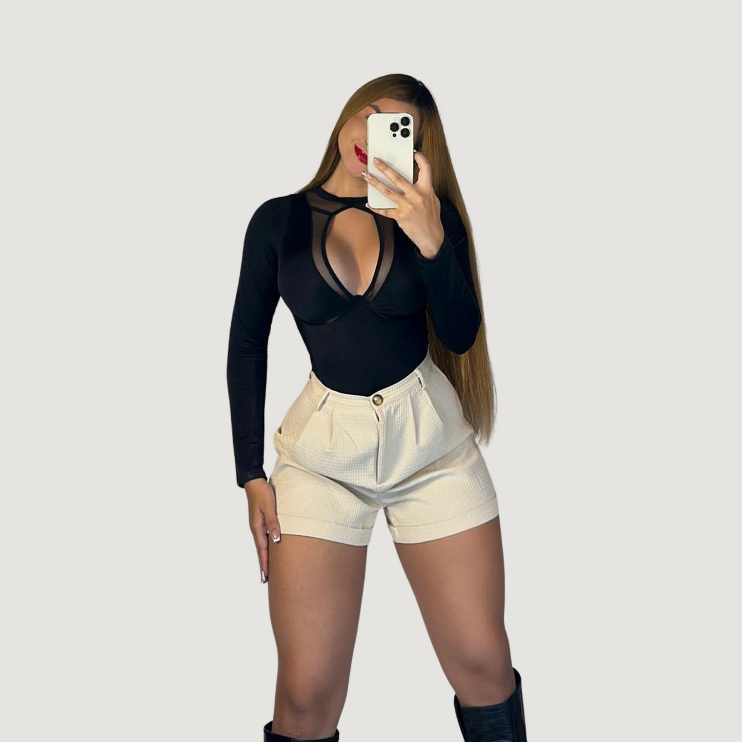 Long Sleeve Cut-Out Bodysuit