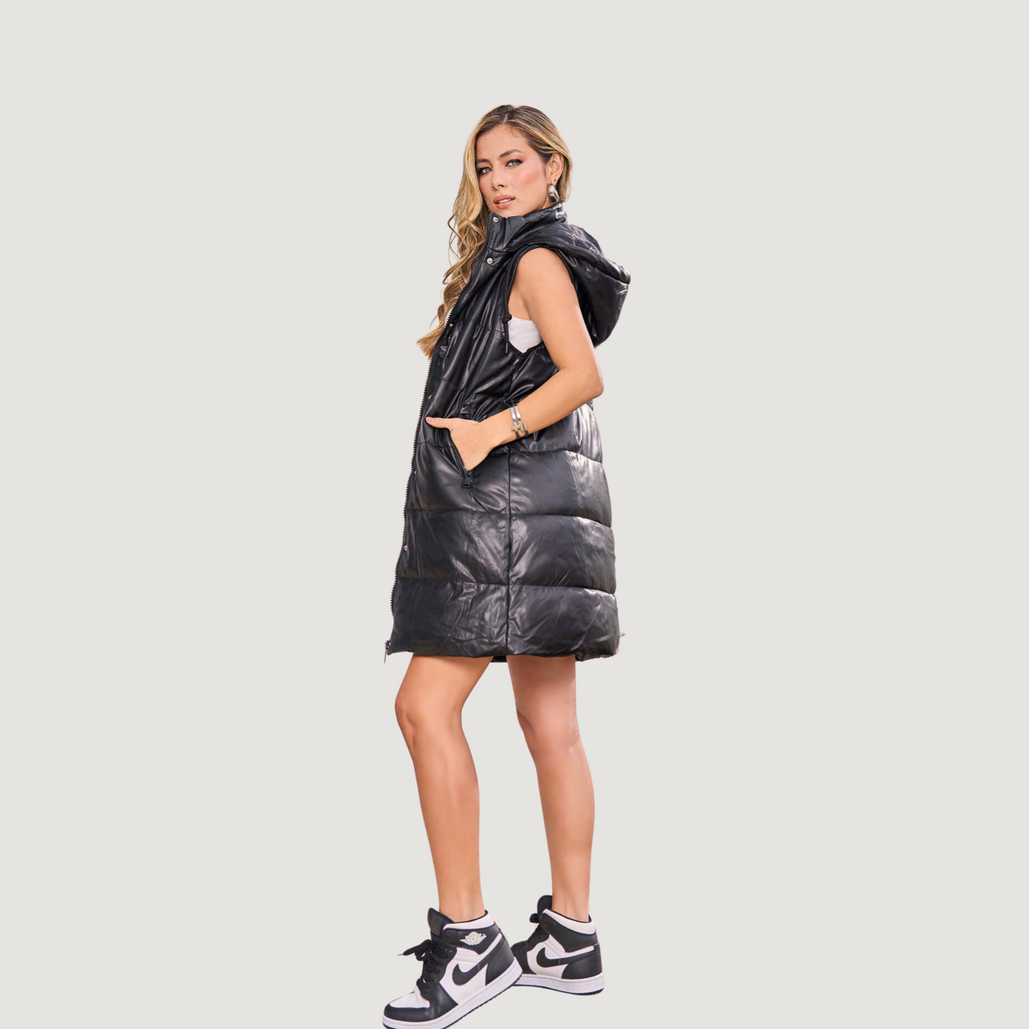 Long Quilted Puffer Vest – Sleek Look