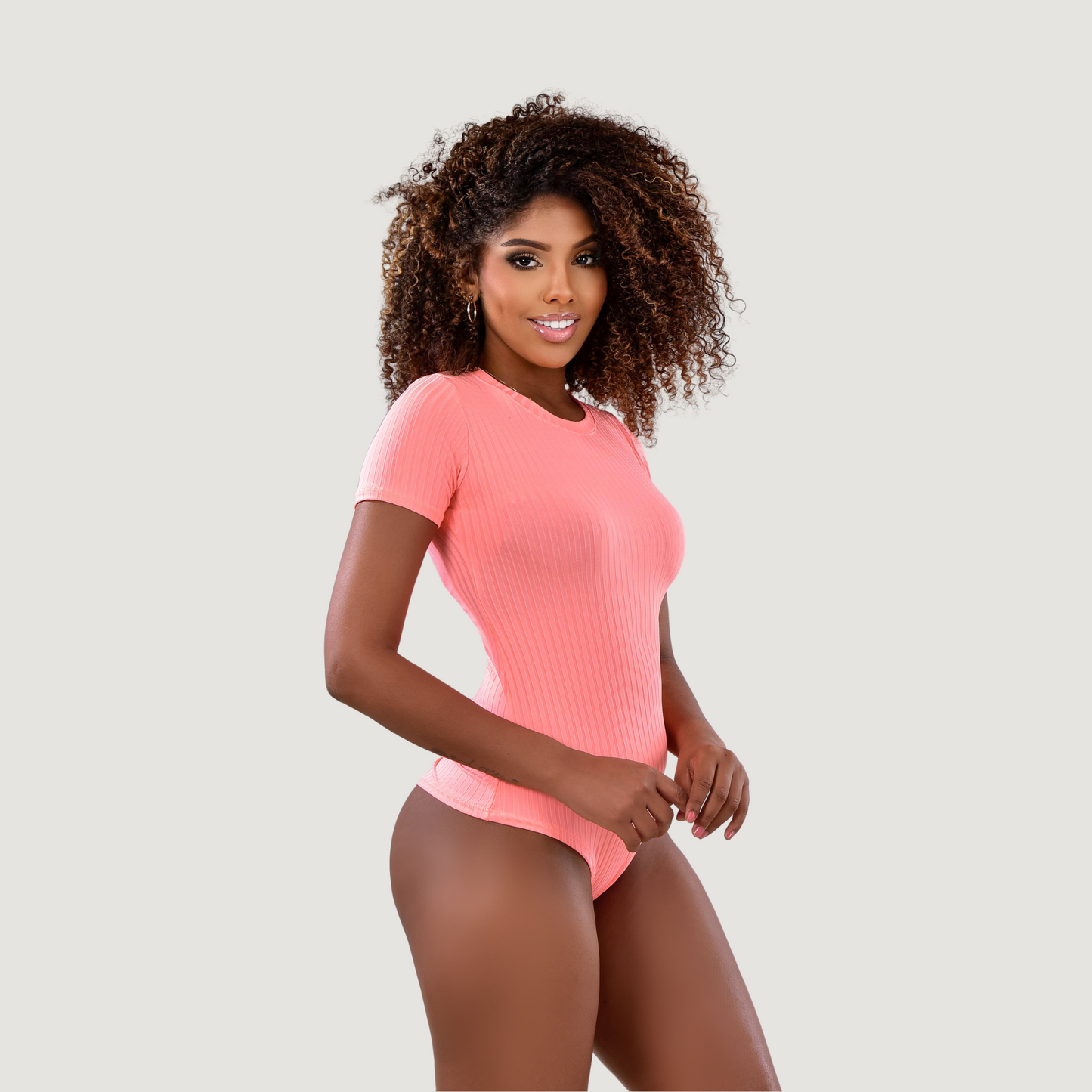 Women's Bodysuit - Ribbed Round Neck