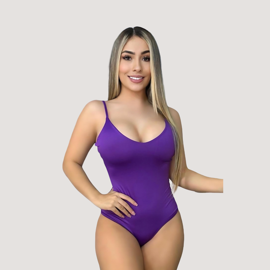 Basic Bodysuit - Double-Layer Front - Saida Fashion 