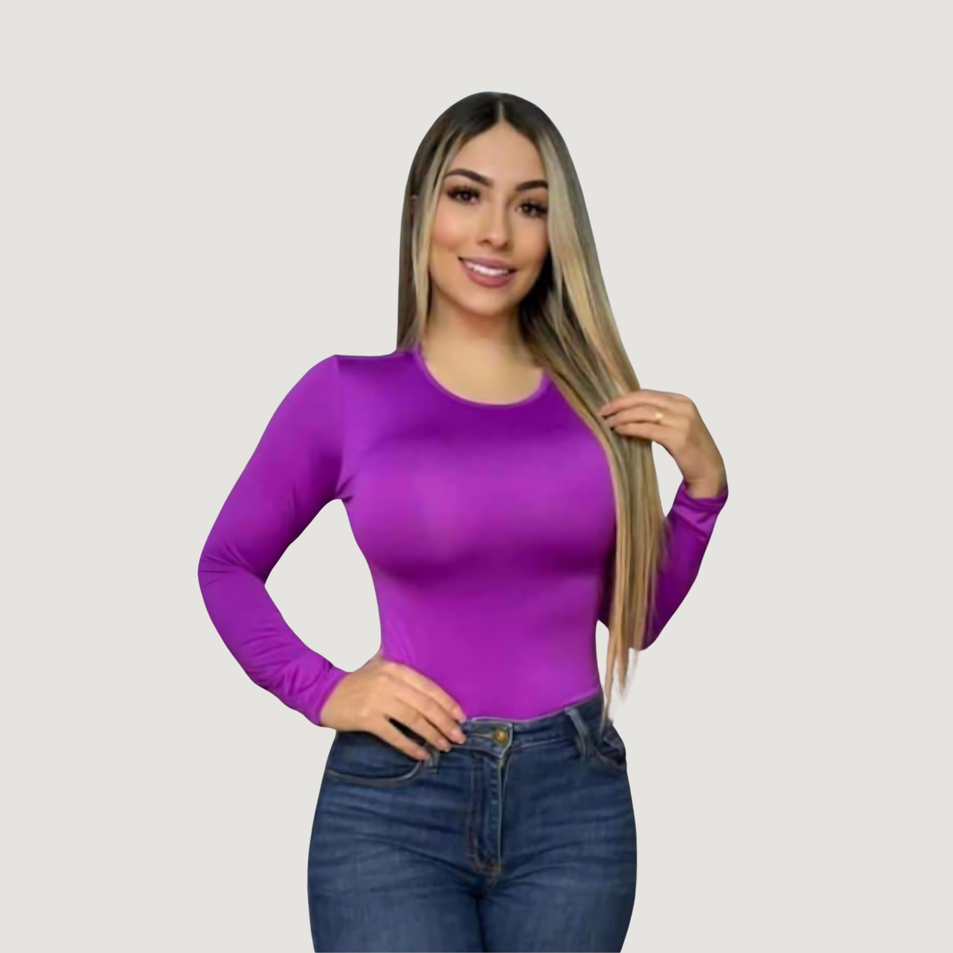 Long Sleeve Bodysuit - Essential Bodysuit - Saida Fashion 