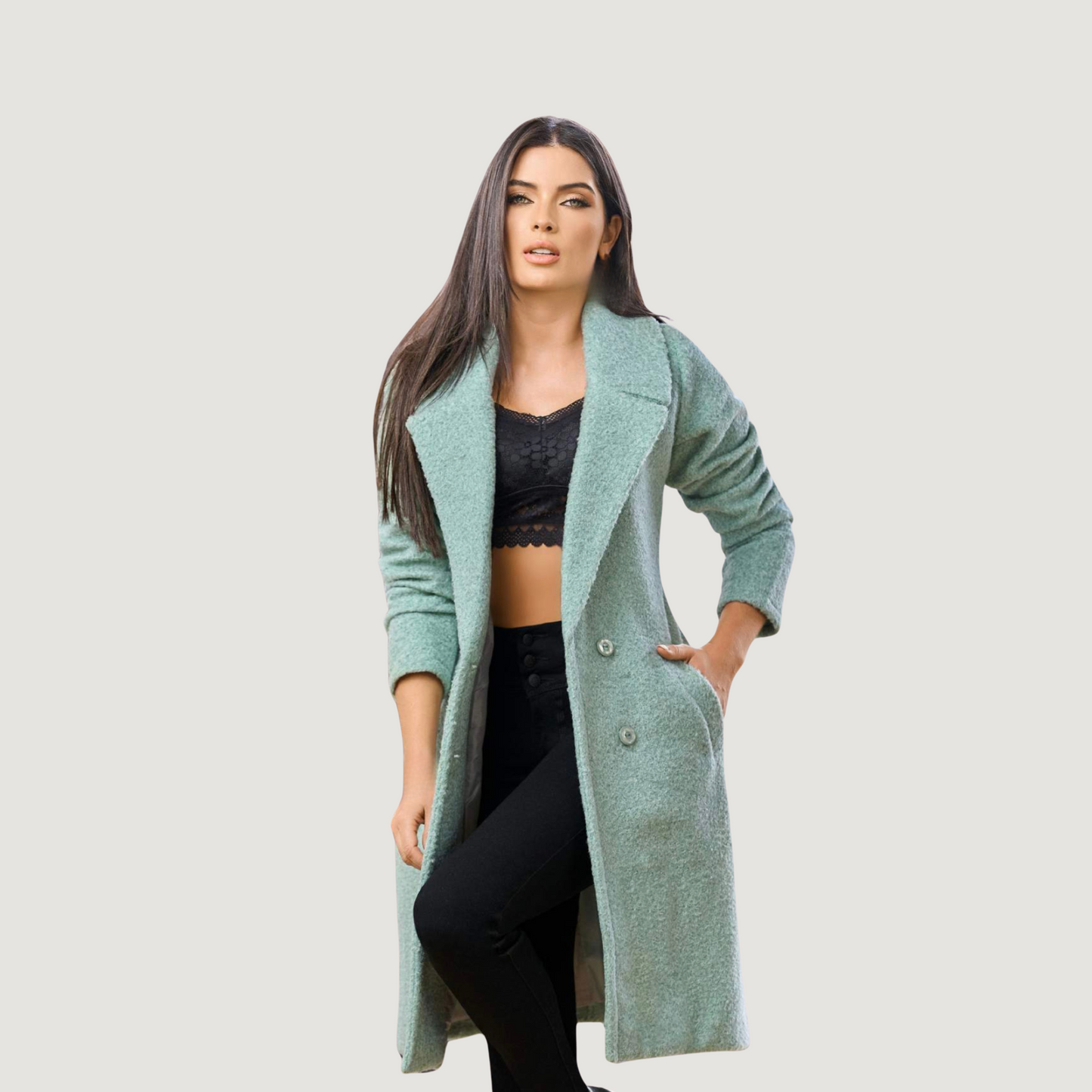 Stylish Coats with Two Front Buttons - Saida Fashion 