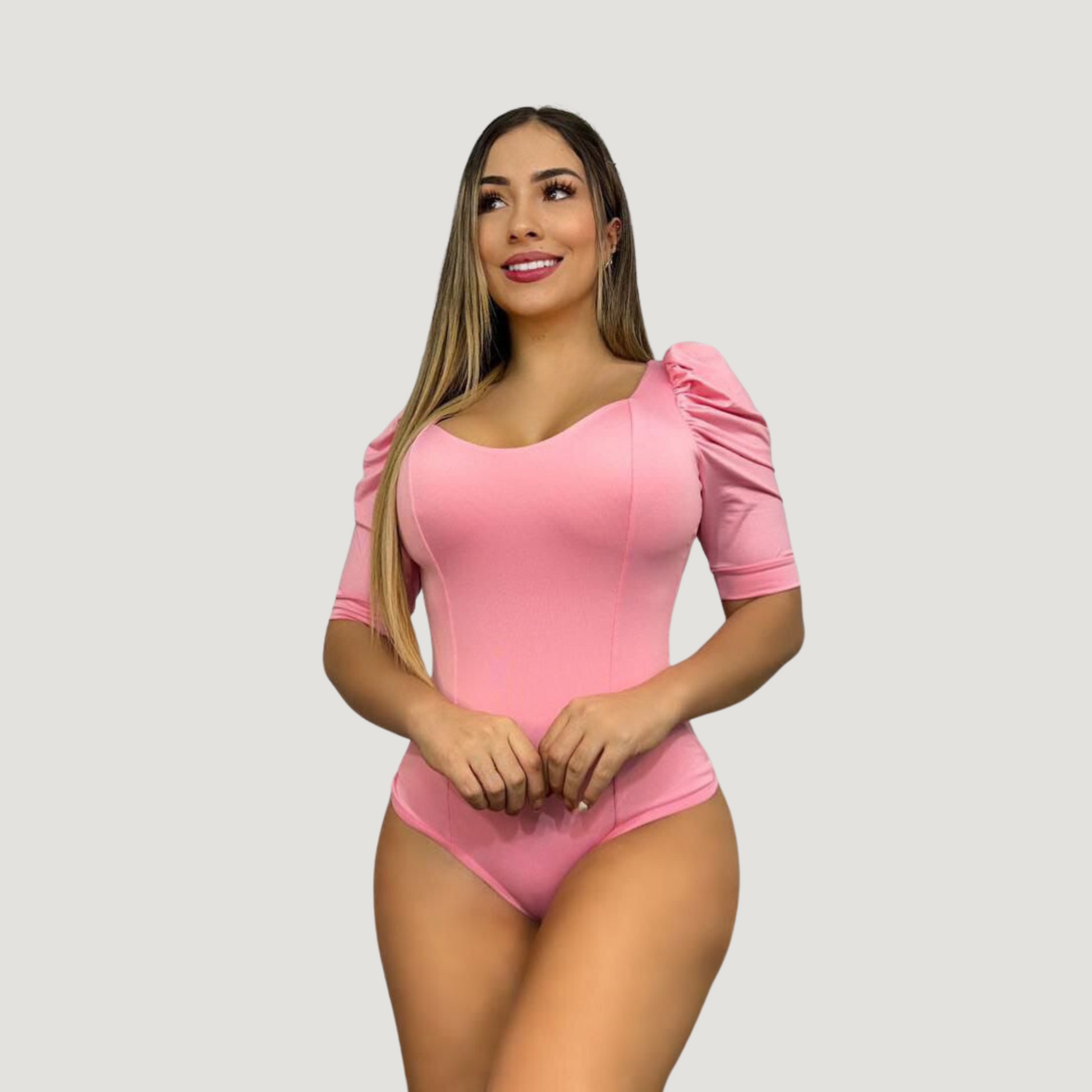 Women's Bodysuits - Puffed Sleeves - Saida Fashion 