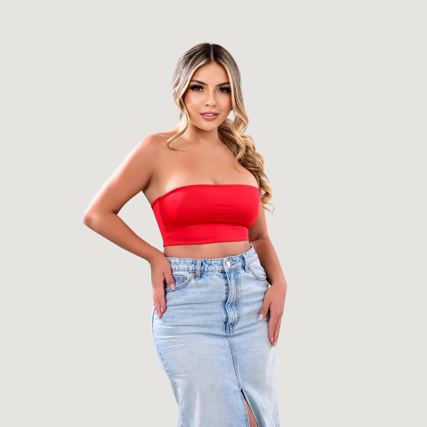 Top Bandeau - Forro completo - Tejido elástico