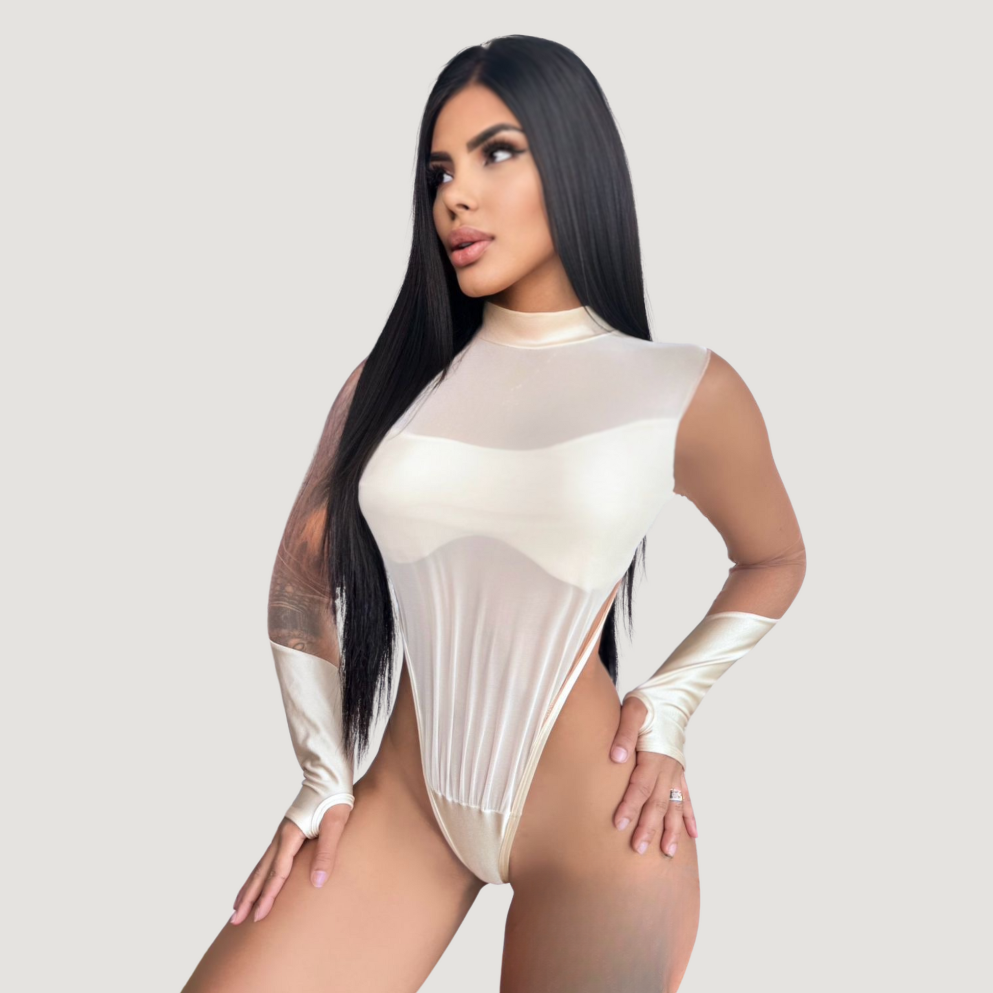 Sexy Bodysuit - Long Sleeve Fit - Saida Fashion 