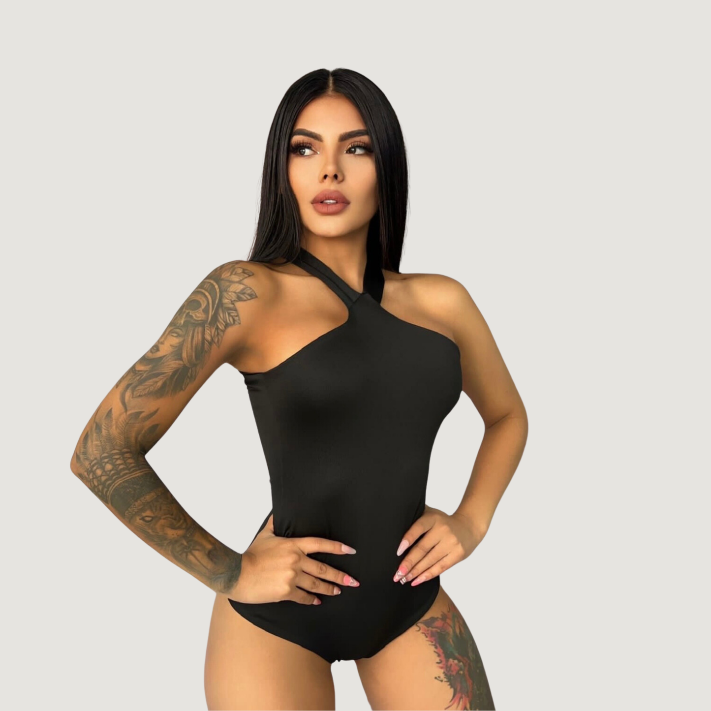 Spandex Bodysuit - Sexy Halter Style - Saida Fashion 