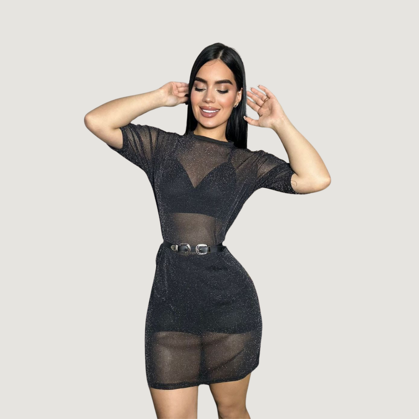 Mesh Mini Dress Set