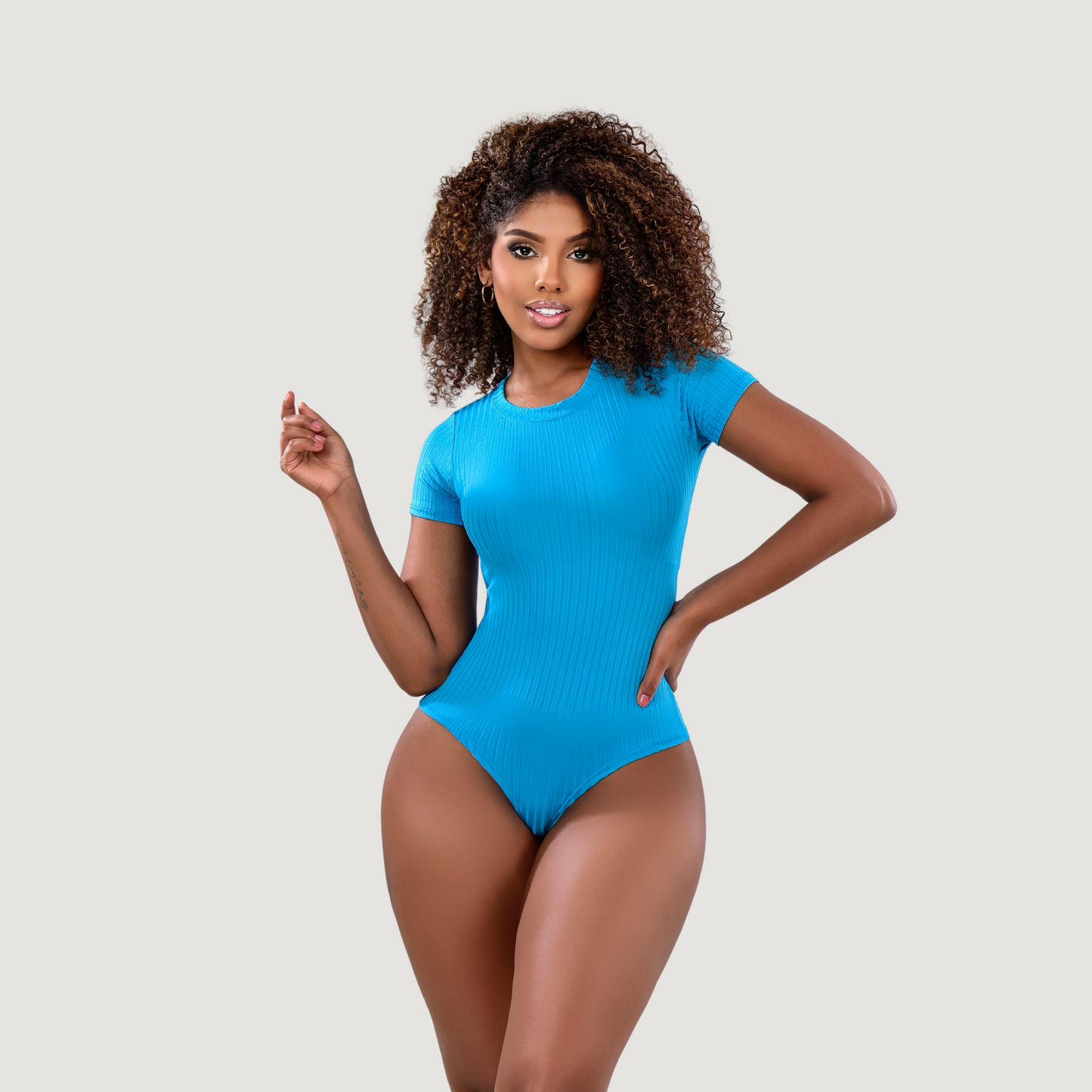 Women's Bodysuit - Ribbed Round Neck