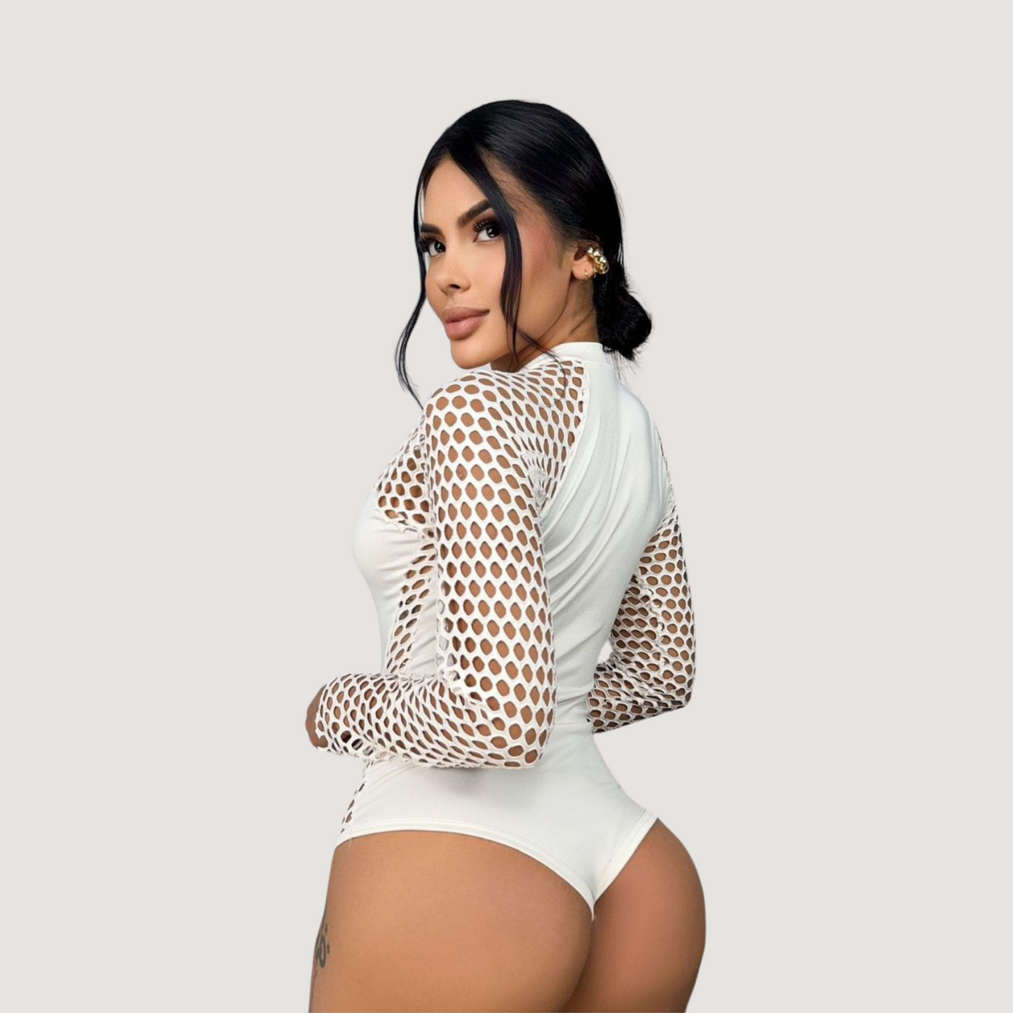 Women's Rave Bodysuit - Long Sleeves Look - Saida Fashion 