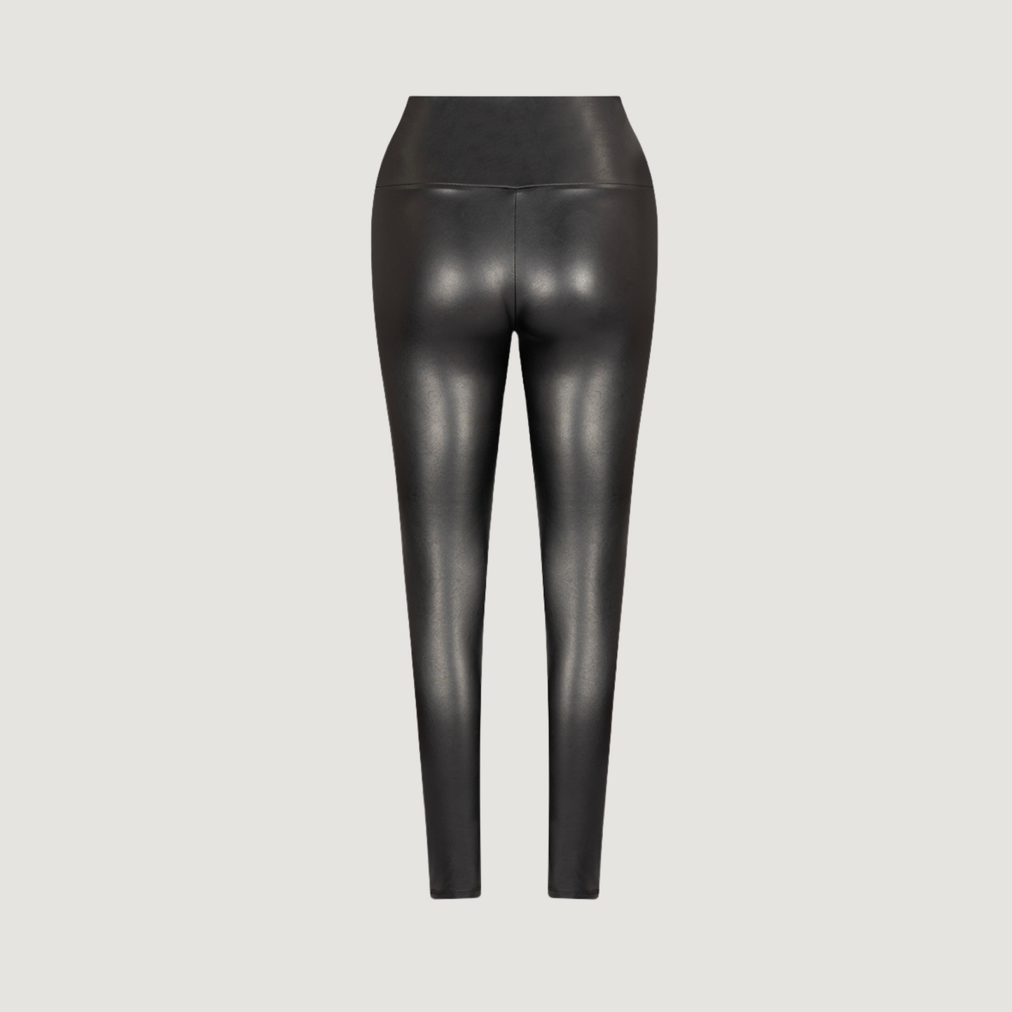 Pantalones de cuero con cintura alta