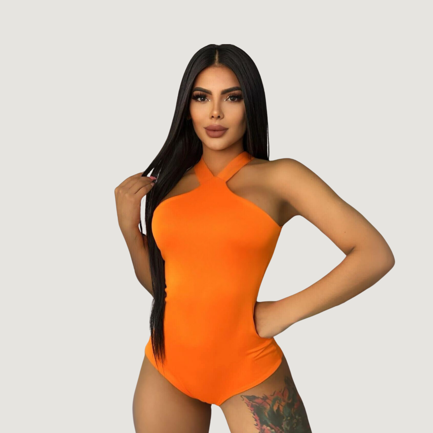 Spandex Bodysuit - Sexy Halter Style - Saida Fashion 