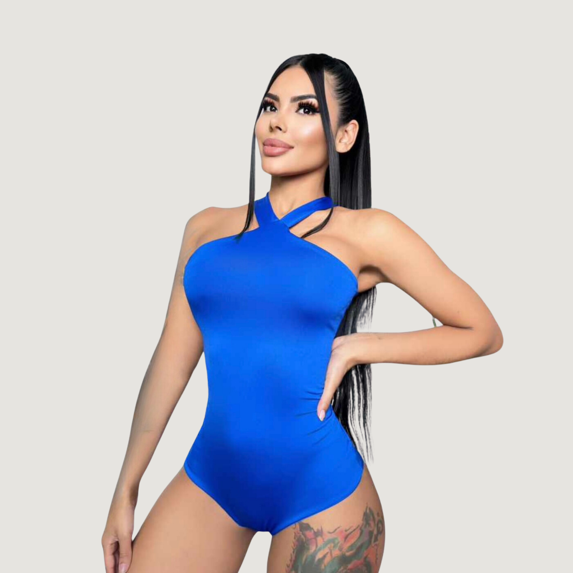 Spandex Bodysuit - Sexy Halter Style - Saida Fashion 