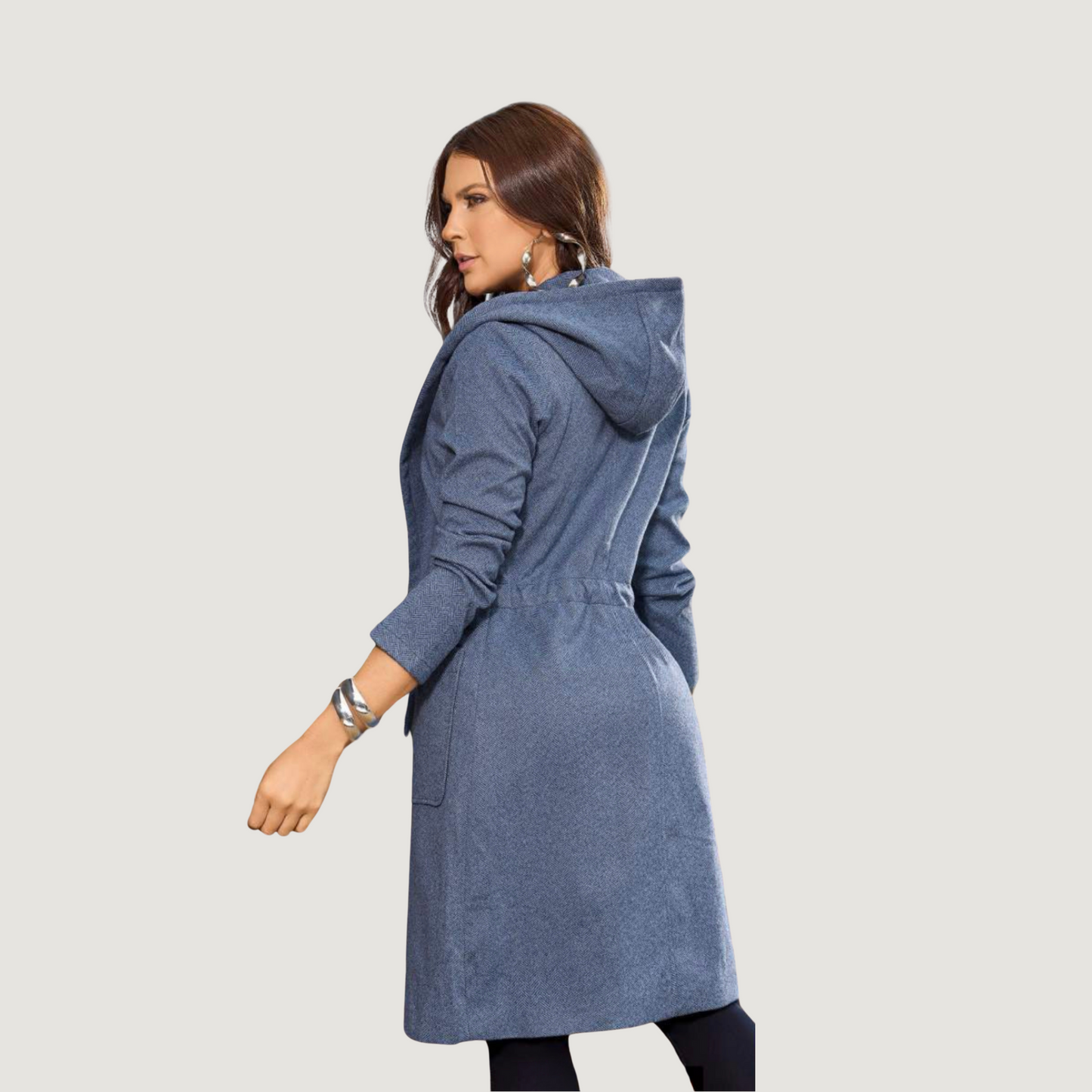 Trench Coat with Adjustable Waist - Saida Fashion 