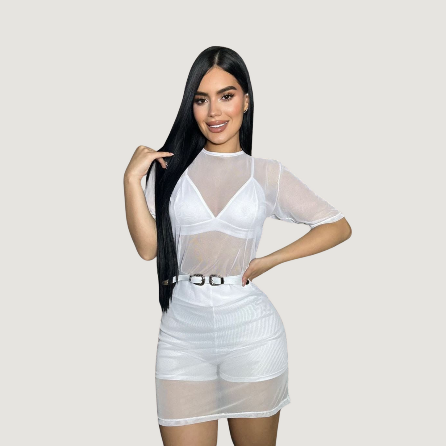 Mesh Mini Dress Set