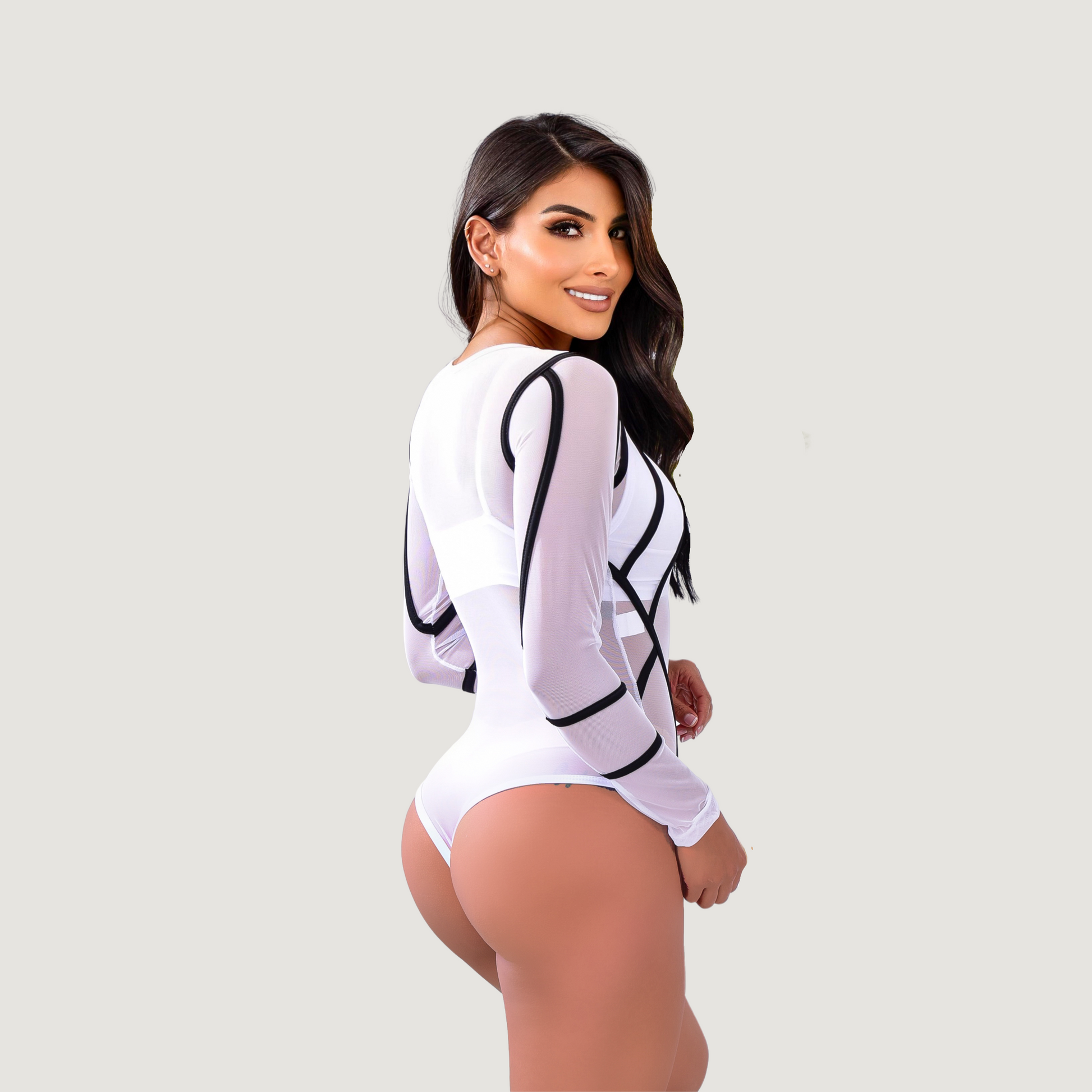 Sexy Bodysuit - Color Contrast - Saida Fashion 