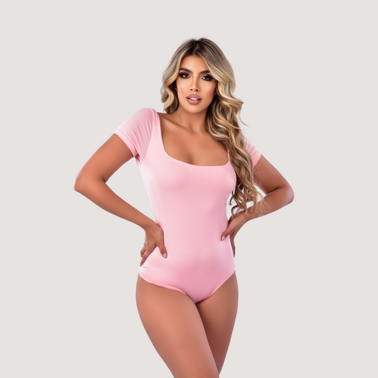 Basics Bodysuit For Work - Square Neck Fit - Saida Fashion 