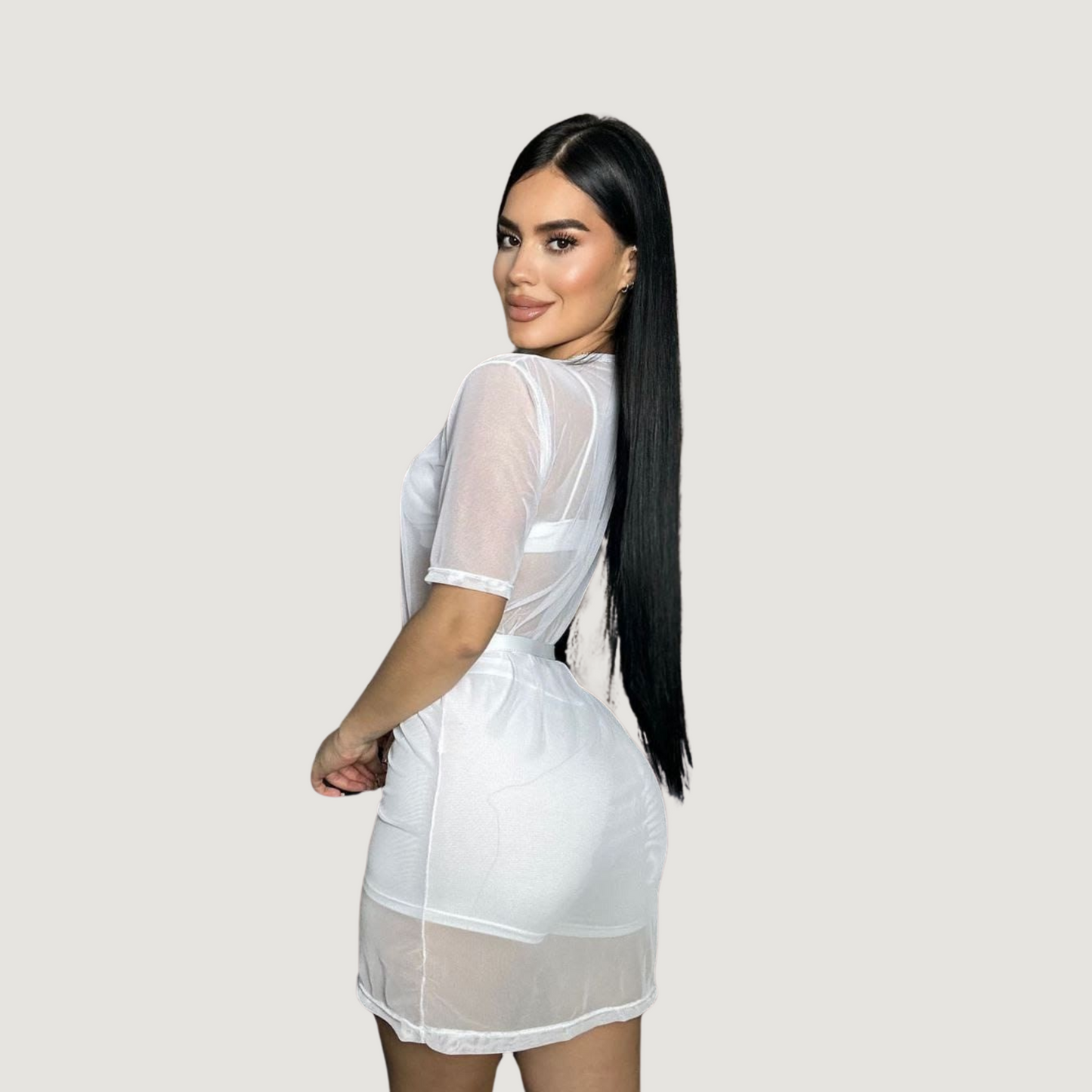 Mesh Mini Dress Set