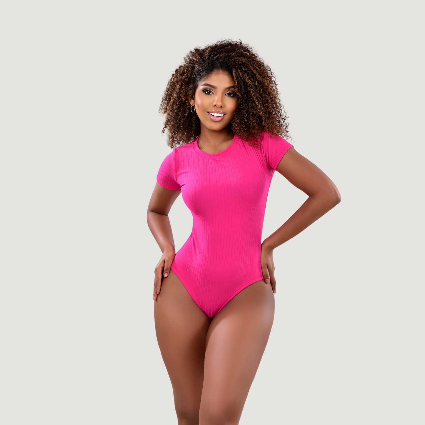 Women's Bodysuit - Ribbed Round Neck